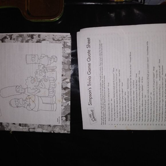 Simpsons Trivia Game with cast poster - Picture 9 of 9